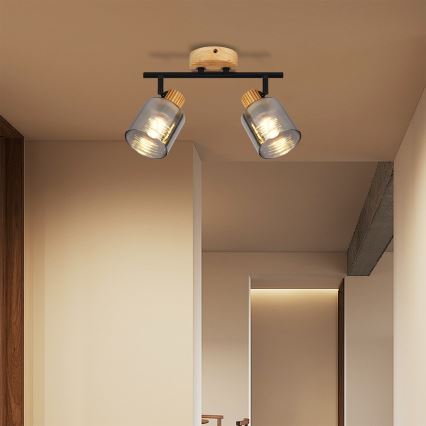 Brilagi - Spot HYGGE 2xE14/15W/230V bois/fumé