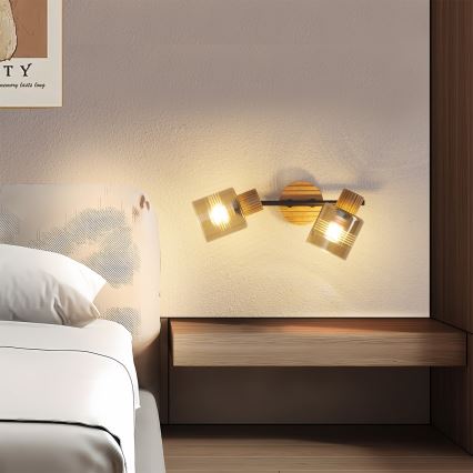 Brilagi - Spot HYGGE 2xE14/15W/230V bois/fumé