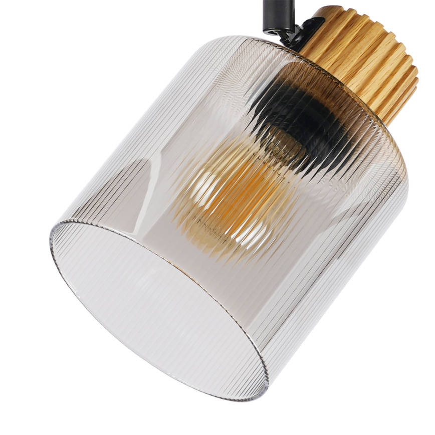 Brilagi - Spot HYGGE 2xE14/15W/230V noir/verre fumé