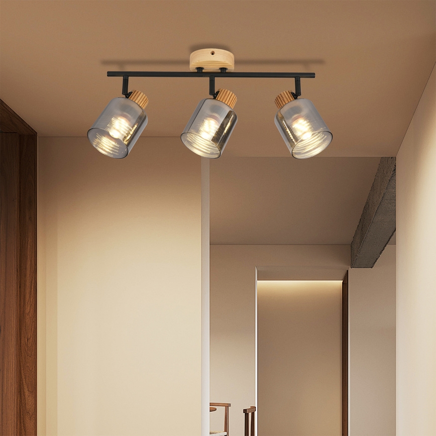 Brilagi - Spot HYGGE 3xE14/15W/230V bois/fumé