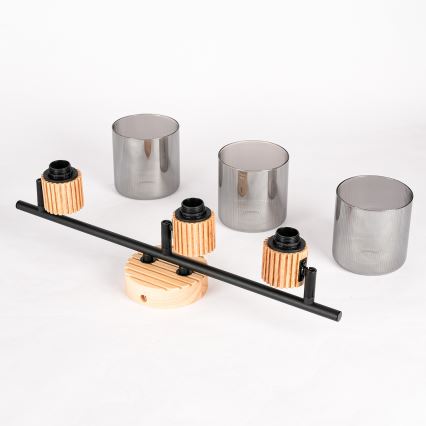 Brilagi - Spot HYGGE 3xE14/15W/230V bois/fumé