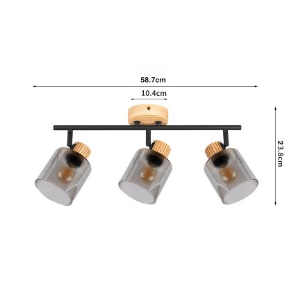 Brilagi - Spot HYGGE 3xE14/15W/230V bois/fumé