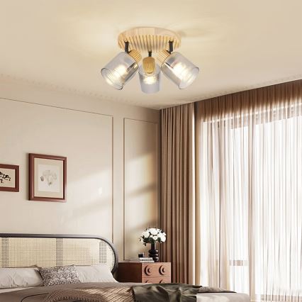 Brilagi - Spot HYGGE 3xE14/15W/230V bois/fumé