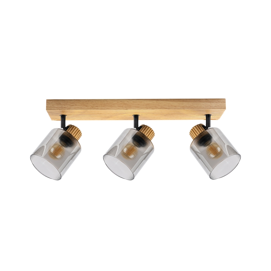 Brilagi - Spot HYGGE 3xE14/15W/230V hévéa/fumé