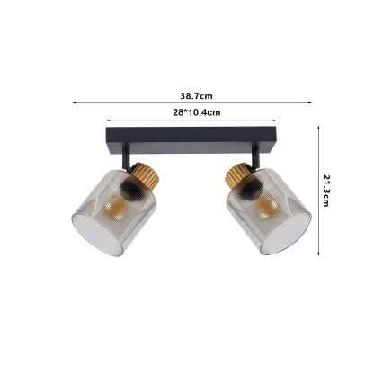 Brilagi - Spot HYGGE 3xE14/15W/230V noir/fumé