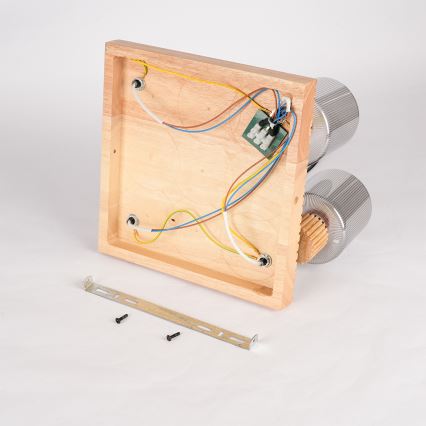 Brilagi - Spot HYGGE 4xE14/15W/230V bois d'hévéa/verre fumé