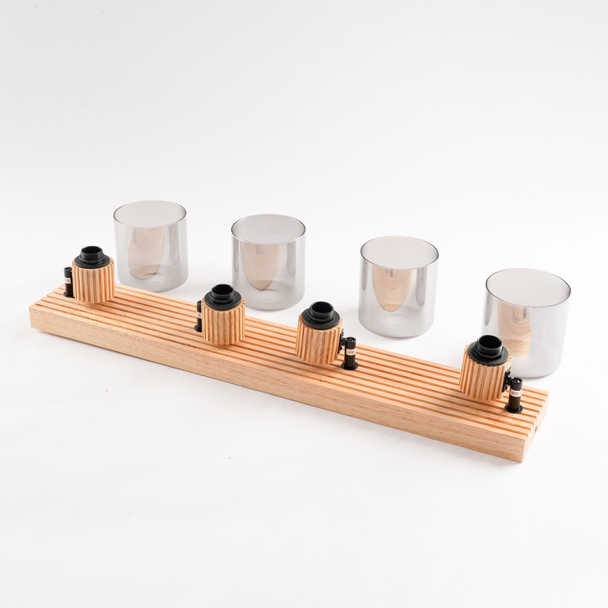 Brilagi - Spot HYGGE 4xE14/15W/230V bois/fumé