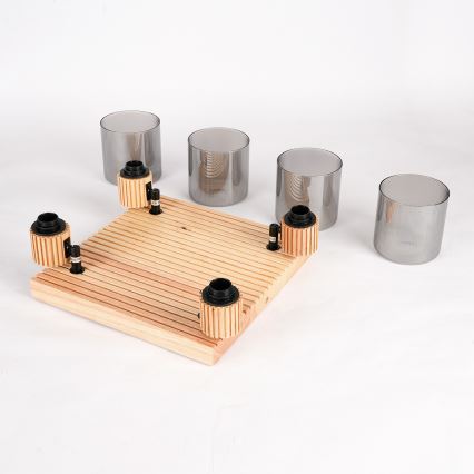 Brilagi - Spot HYGGE 4xE14/15W/230V bois/fumé