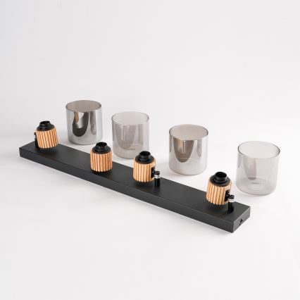 Brilagi - Spot HYGGE 4xE14/15W/230V noir/fumé