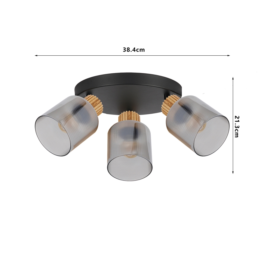 Brilagi - Spot HYGGE 4xE14/15W/230V noir/fumé