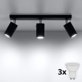 BRILAGI -  Spot LED ASMUS 3xGU10/7W/230V noir