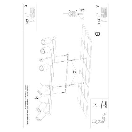 Brilagi -  Spot LED ASMUS 6xGU10/7W/230V blanc