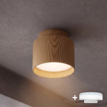 BRILAGI - Spot LED BACKLIT 1xGX53/15W/230V + LED/3W Ø 8 cm décor chêne