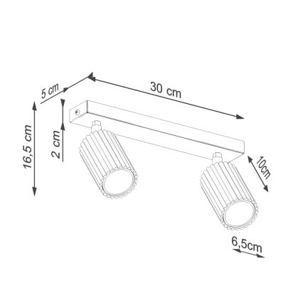 BRILAGI - Spot LED CRESTO 2xGU10/10W/230V orange