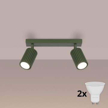 Brilagi - Spot LED CRESTO 2xGU10/10W/230V vert