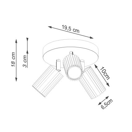 Brilagi - Spot LED CRESTO 3xGU10/10W/230V bordeaux