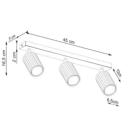 Brilagi - Spot LED CRESTO 3xGU10/10W/230V marron