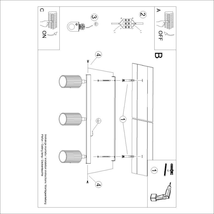 Brilagi - Spot LED CRESTO 3xGU10/10W/230V marron