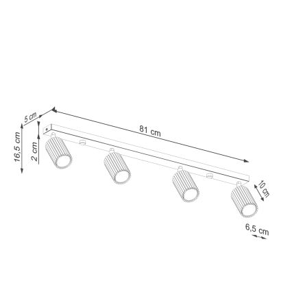 BRILAGI - Spot LED CRESTO 4xGU10/10W/230V orange