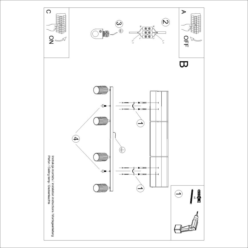 BRILAGI - Spot LED CRESTO 4xGU10/10W/230V orange