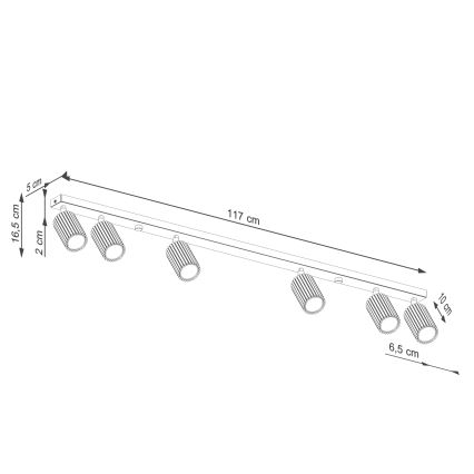 Brilagi - Spot LED CRESTO 6xGU10/10W/230V bordeaux