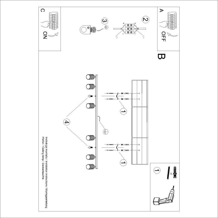 Brilagi - Spot LED CRESTO 6xGU10/10W/230V vert