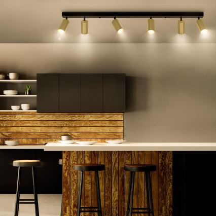 Brilagi - Spot LED dimmable SELE GOLDEN 6xGU10/6,5W/230V 2700-6500K noir/doré