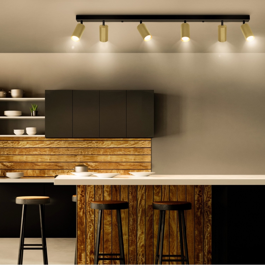 Brilagi - Spot LED dimmable SELE GOLDEN 6xGU10/6,5W/230V 2700-6500K noir/doré