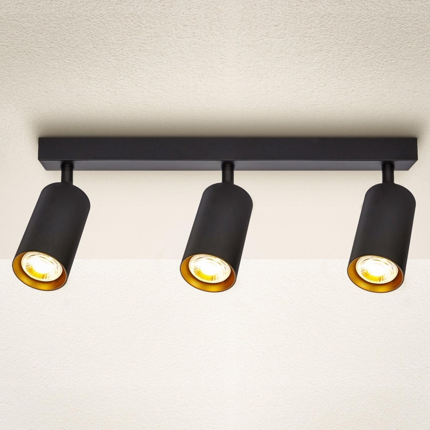Brilagi - Spot LED dimmable SELE 3xGU10/6,5W/230V 2700-6500K noir/doré
