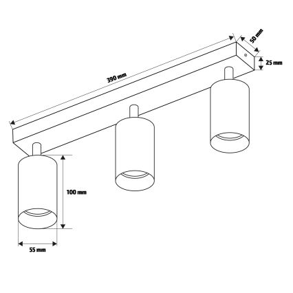 Brilagi - Spot LED RGBW dimmable SELE 3xGU10/6W/230V 3000K noir
