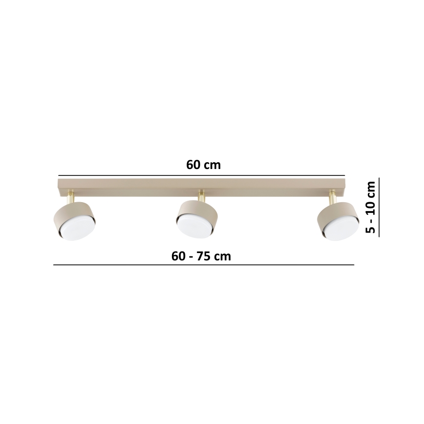 Brilagi - Spot LED MONO 3xGX53/13W/230V beige