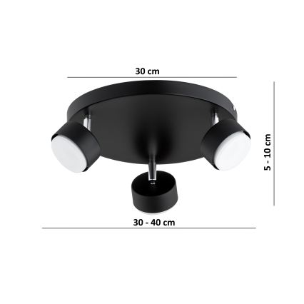 Brilagi - Spot LED MONO 3xGX53/30W/230V noir