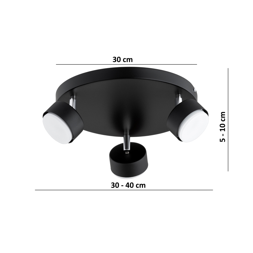 Brilagi - Spot LED MONO 3xGX53/30W/230V noir