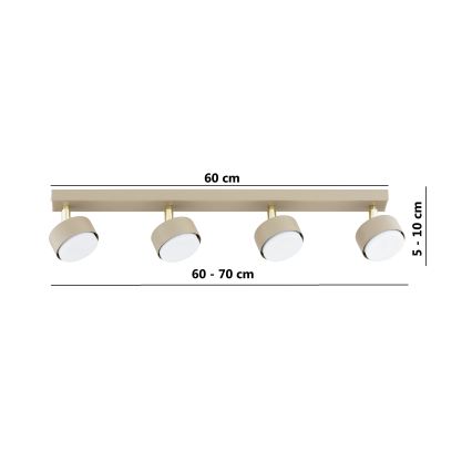 Brilagi - Spot LED MONO 4xGX53/30W/230V beige
