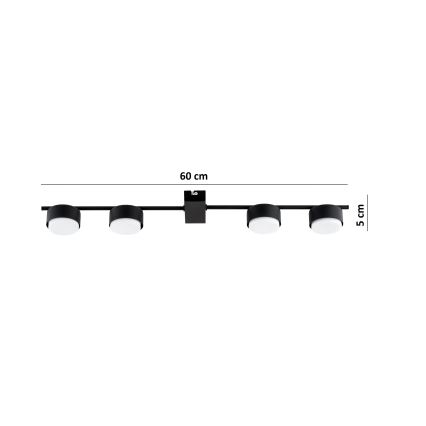 Brilagi - Spot LED MONO 4xGX53/30W/230V noir