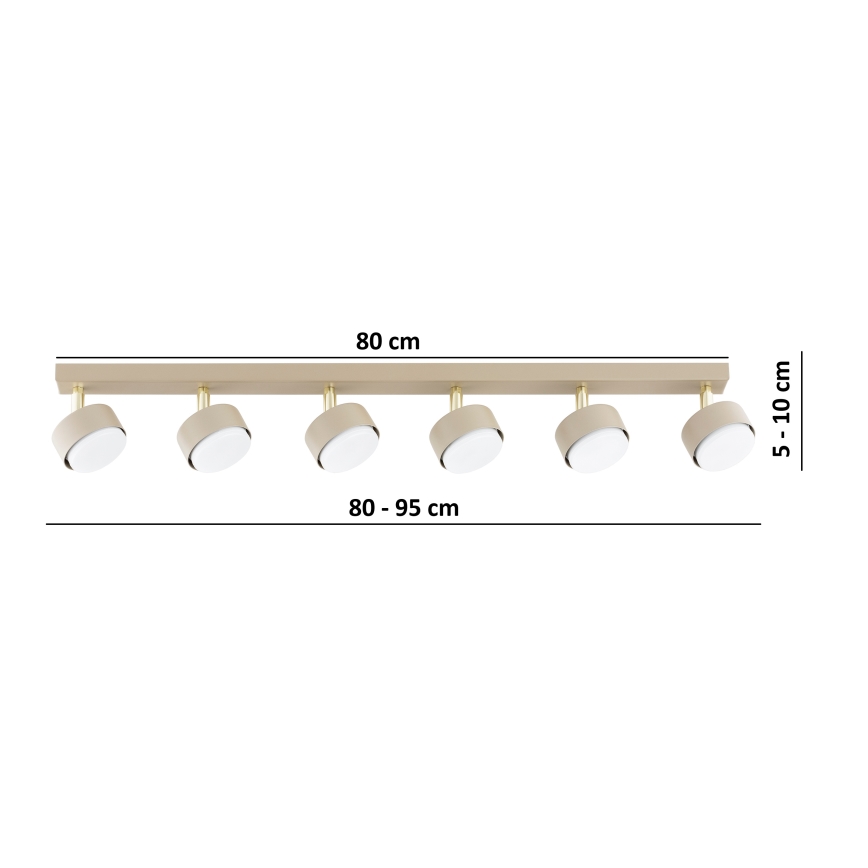 Brilagi - Spot LED MONO 6xGX53/30W/230V beige/doré