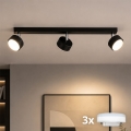 Brilagi - Spot LED RGB+CCT dimmable MONO 3xGX53/14W/230V 2700-6500K Wi-Fi Tuya noir