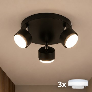 Brilagi - Spot LED RGB+CCT dimmable MONO 3xGX53/14W/230V 2700-6500K Wi-Fi Tuya noir