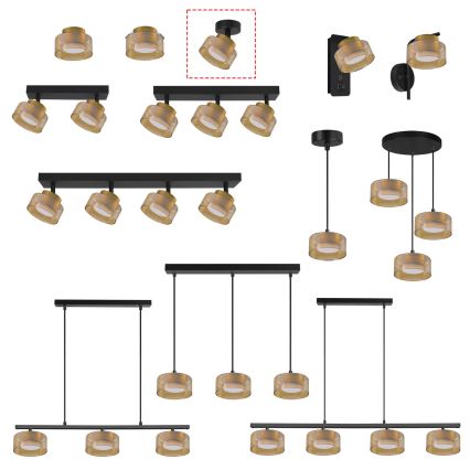BRILAGI - Spot LED RGB+CCT dimmable AURA LUX 1xGX53/14W/230V 2700-6500K Wi-Fi Tuya noir/doré