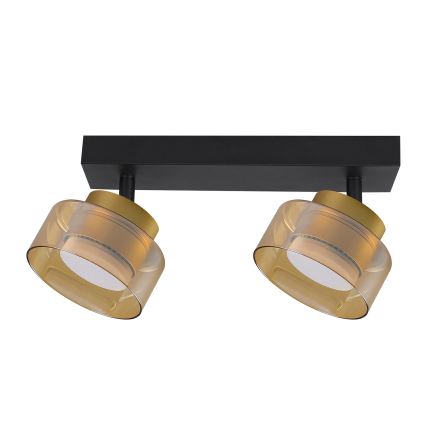 Brilagi - Spot LED RGB+CCT dimmable AURA LUX 2xGX53/14W/230V 2700-6500K Wi-Fi Tuya noir/doré