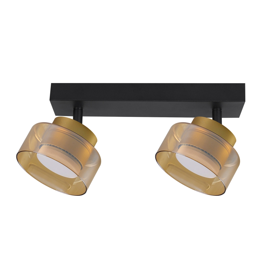 Brilagi - Spot LED RGB+CCT dimmable AURA LUX 2xGX53/14W/230V 2700-6500K Wi-Fi Tuya noir/doré