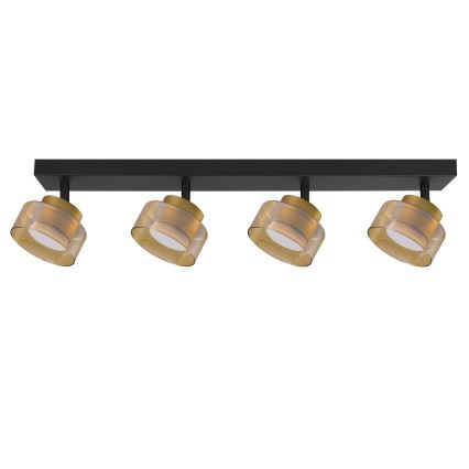 Brilagi - Spot LED RGB+CCT dimmable AURA LUX 4xGX53/14W/230V 2700-6500K Wi-Fi Tuya noir/doré
