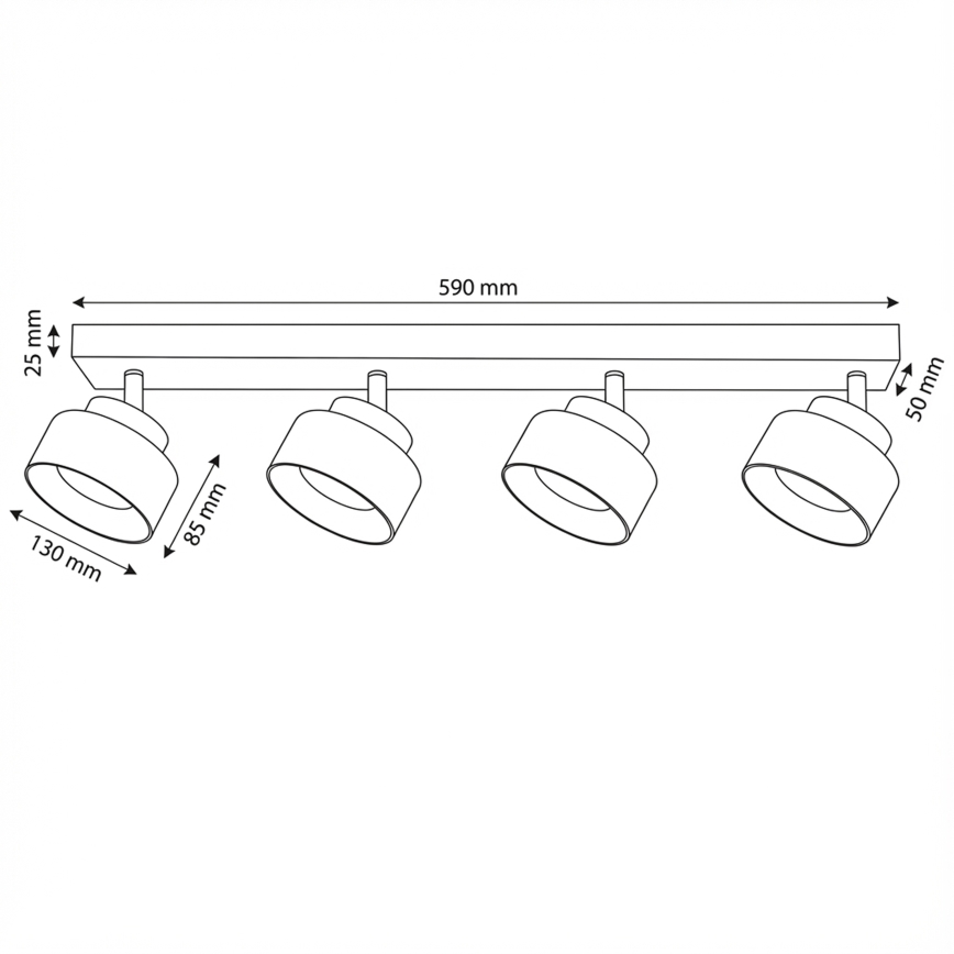 Brilagi - Spot LED RGB+CCT dimmable AURA LUX 4xGX53/14W/230V 2700-6500K Wi-Fi Tuya noir/doré