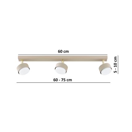 Brilagi - LED RGB+CCT Spot dimmable MONO 3xGX53/14W/230V 2700-6500K Wi-Fi Tuya beige