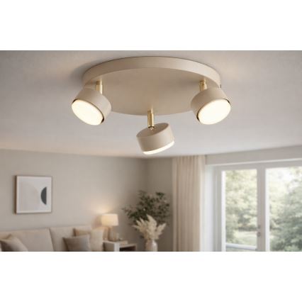 Brilagi - LED RGB+CCT Spot à intensité variable MONO 3xGX53/14W/230V 2700-6500K Wi-Fi Tuya beige/doré
