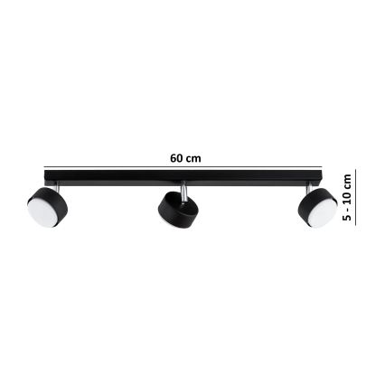 Brilagi - Spot LED RGB+CCT dimmable MONO 3xGX53/14W/230V 2700-6500K Wi-Fi Tuya noir