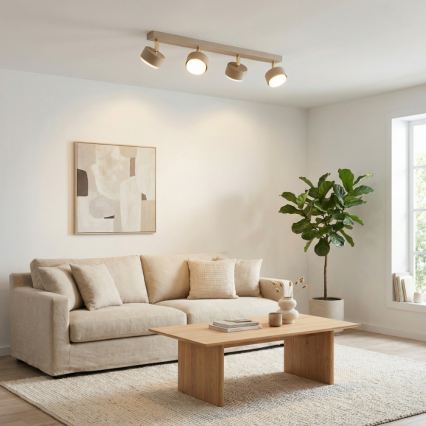 Brilagi - Spot LED RGB+CCT à intensité variable MONO 4xGX53/14W/230V 2700–6500K Wi‑Fi Tuya beige