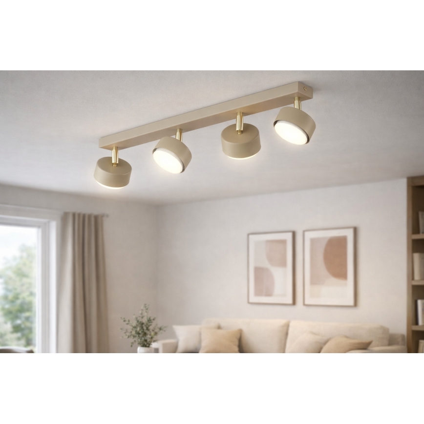 Brilagi - Spot LED RGB+CCT à intensité variable MONO 4xGX53/14W/230V 2700–6500K Wi‑Fi Tuya beige