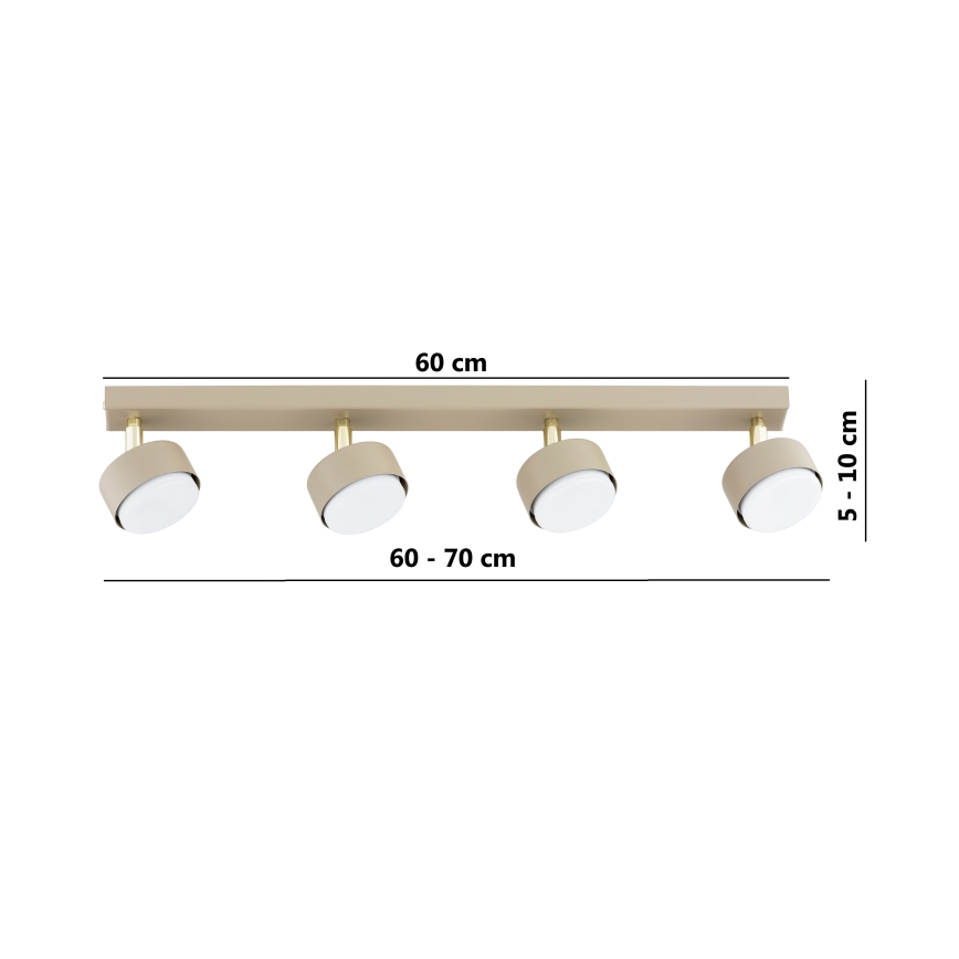 Brilagi - Spot LED RGB+CCT à intensité variable MONO 4xGX53/14W/230V 2700–6500K Wi‑Fi Tuya beige