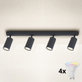 Brilagi - Spot LED RGBW à intensité réglable SELE 4x GU10/4,8W/230V 3000K anthracite + télécommande